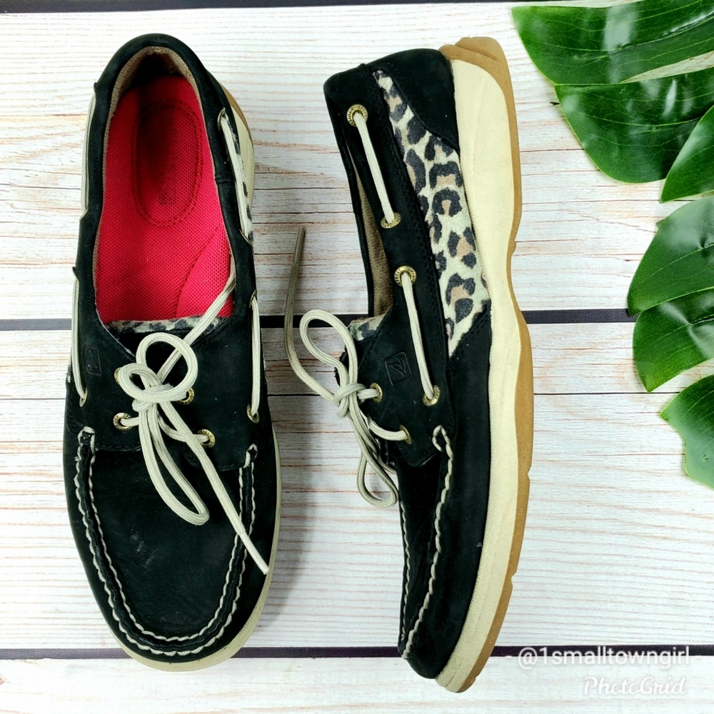 Sperry Top Siders cheetah print loafers 9.5 - Picture 1 of 8